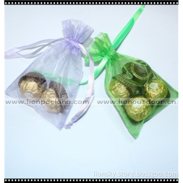 Favorites Compare Customized Logo Organza Bag for Gift Jewelry Cosmet
